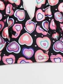 ROMWE 愛心圖案掛脖上衣 - 彩色 - 查看 4