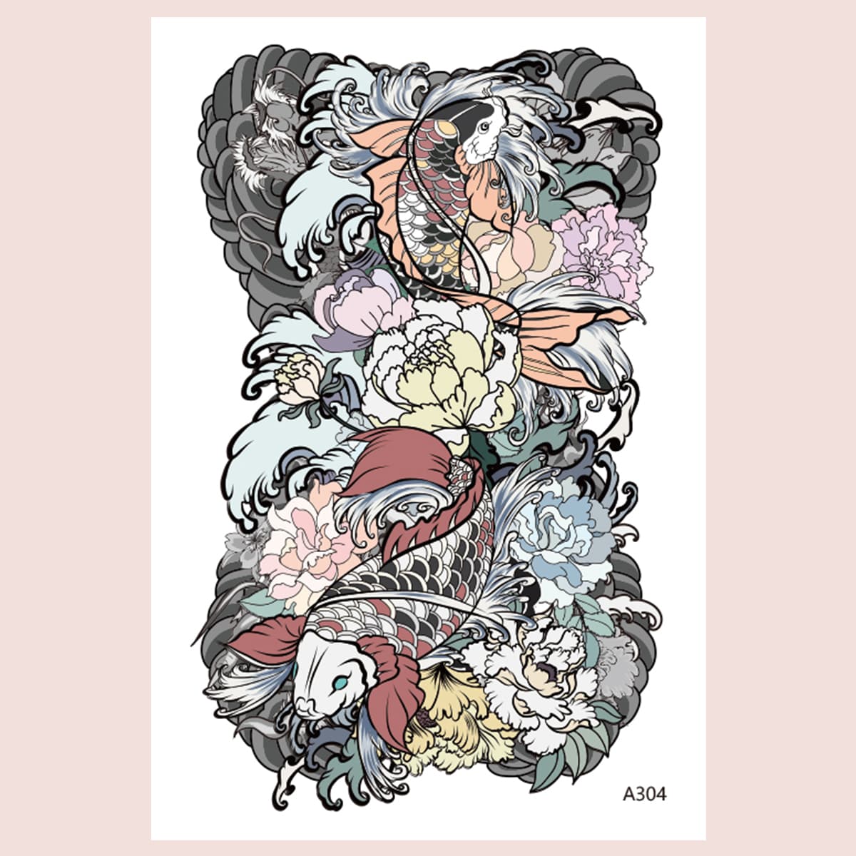 

1sheet Flower & Animal Tattoo Sticker, Multicolor