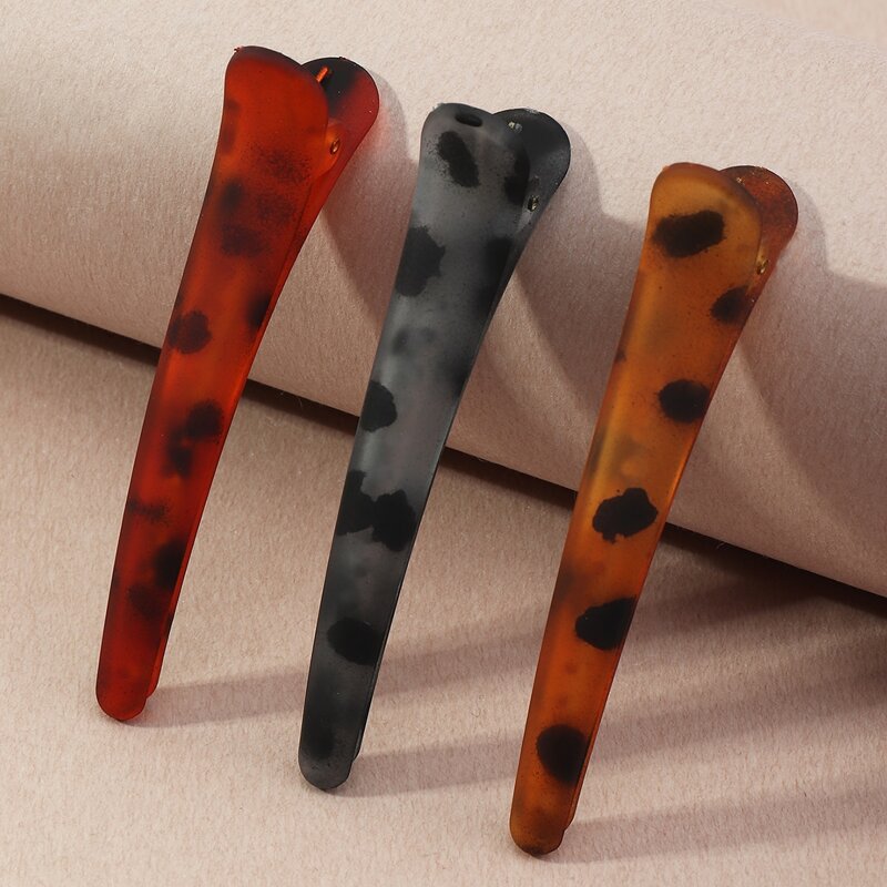 

3pcs Leopard Hair Clip, Multicolor