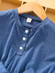 SHEIN Vestito a ruota A-line per ragazze giovani con cintura solida