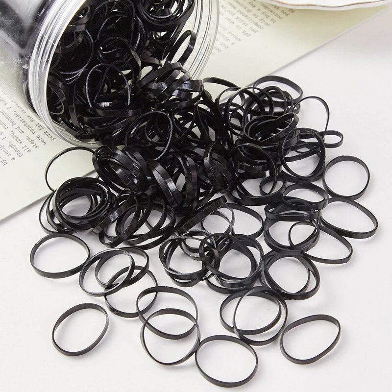 

500pcs Mini Hair Tie, Black