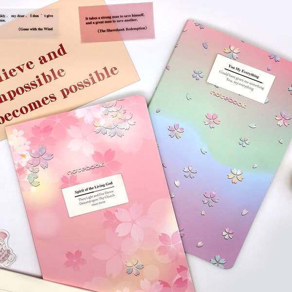 

1pc Flower Print Random Notebook, Multicolor
