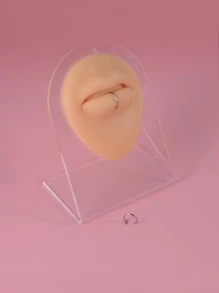 2pcs Lip Ring - Silver - View 2