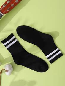 Vớ kẻ sọc - màu đen - Xem 2