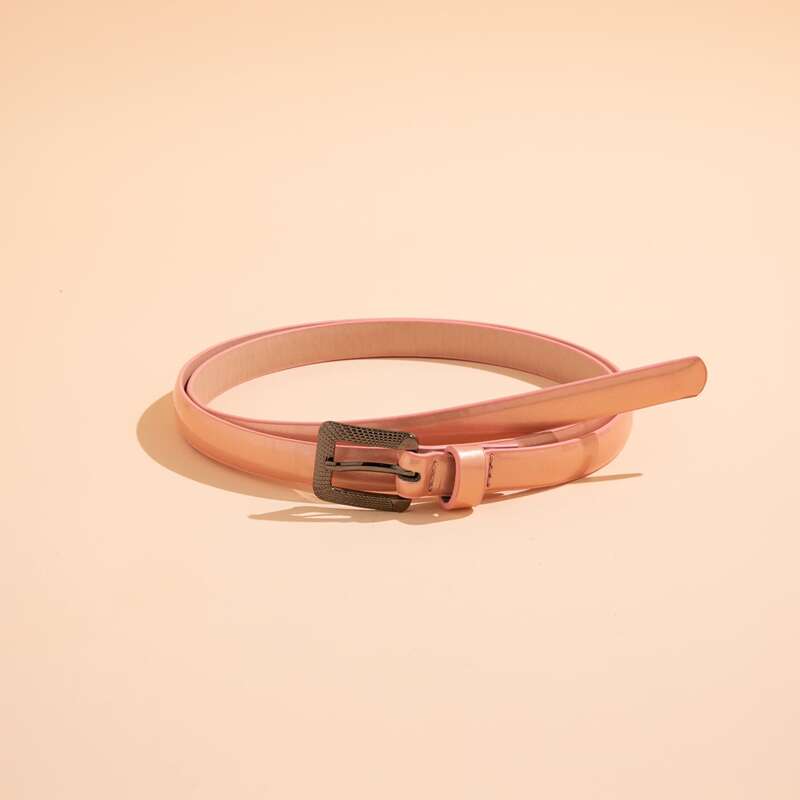 

Square Buckle Belt, Pink
