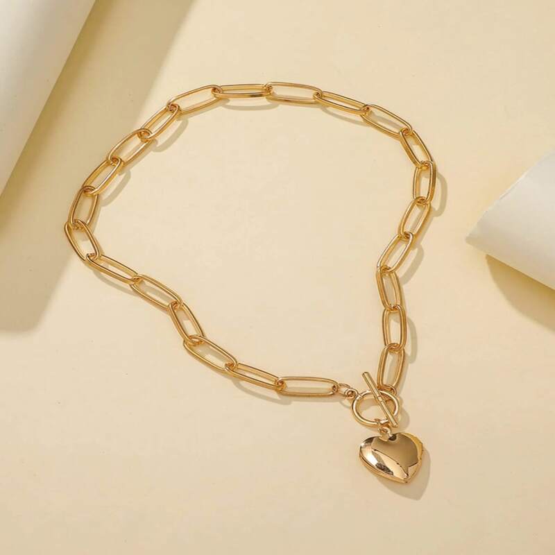 

Heart Pendant Necklace, Gold