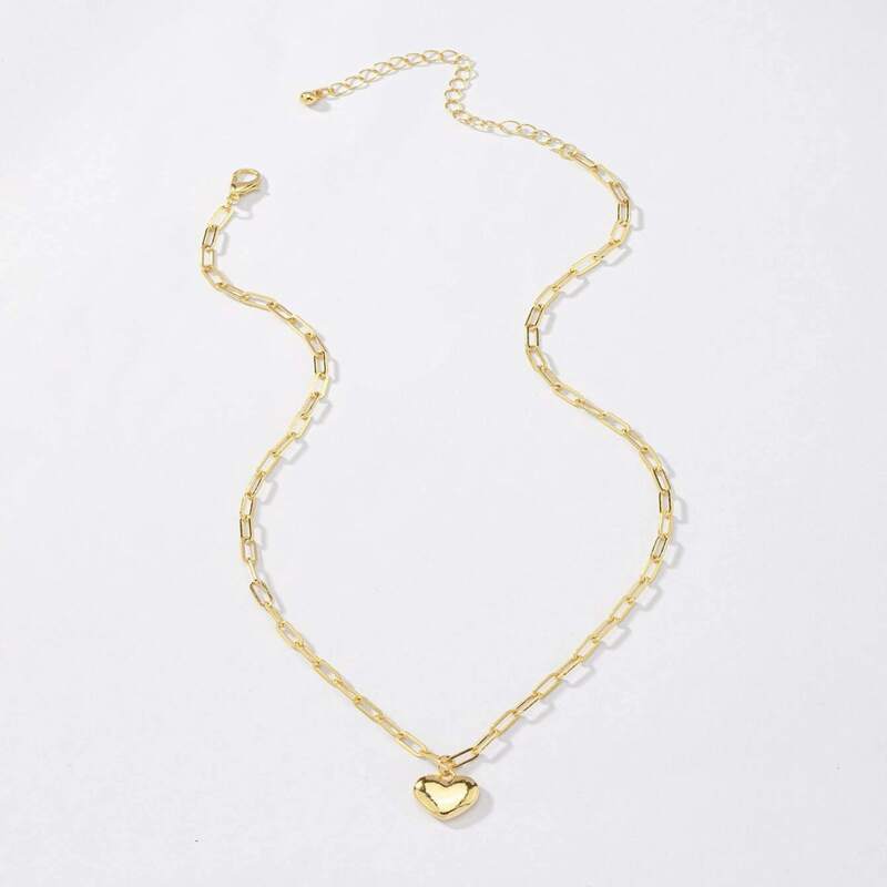 

Heart Pendant Necklace, Gold