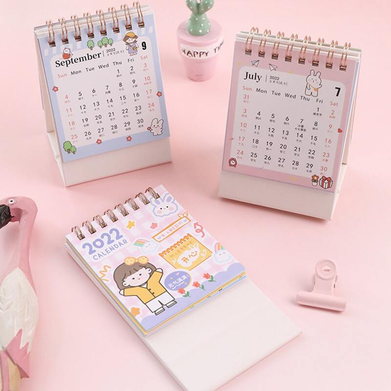 

1pc Cartoon Graphic Random 2022 Desk Calendar, Multicolor