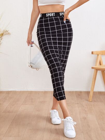 تنورة قلم خصر بنقشة شبكية، ملابس رمضان