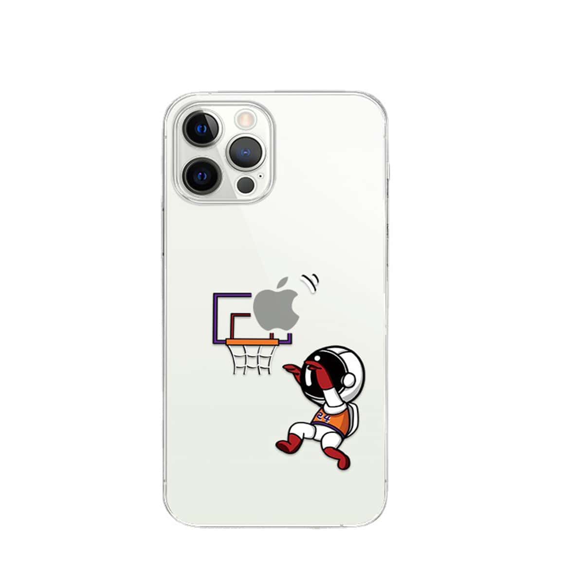 

Cartoon Astronaut Phone Case, Clear