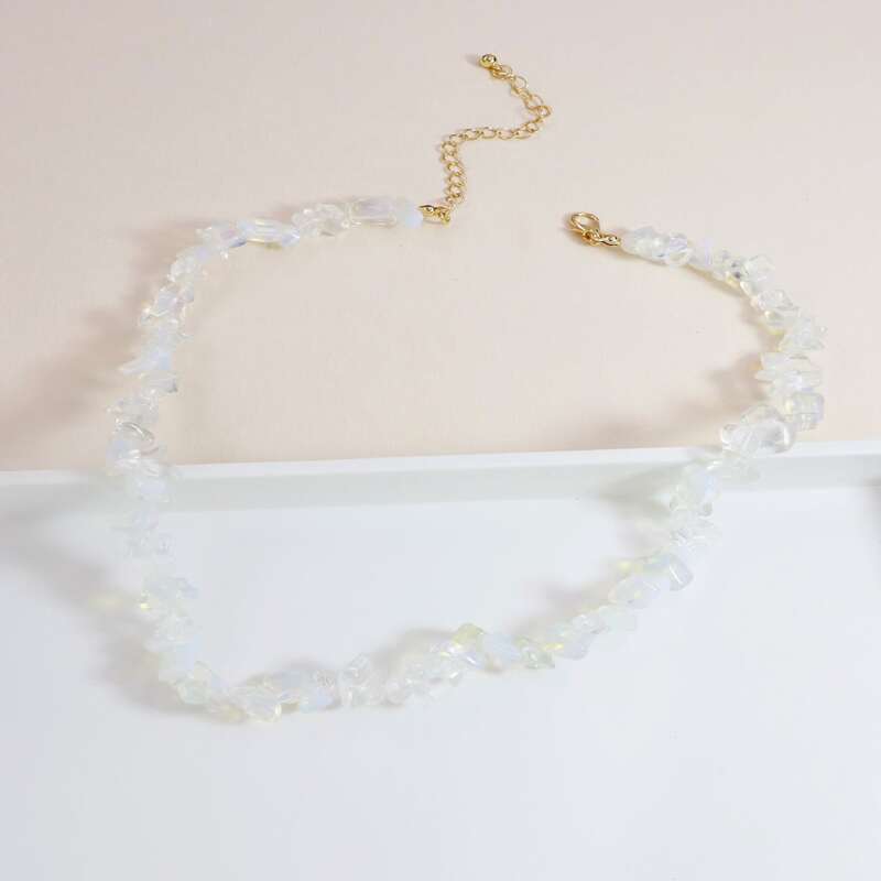 

Clear Crystal Necklace, White