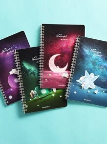 1pc Cartoon Graphic Random Notebook - Multicolor - View 1