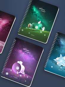 1pc Cartoon Graphic Random Notebook - Multicolor - View 2