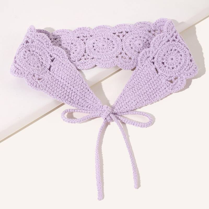 

Solid Crochet Hair Band, Violet purple
