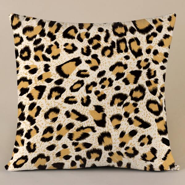 

Leopard Print Cushion Cover Without Filler, Multicolor