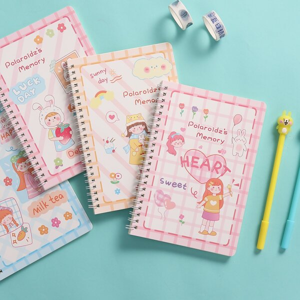 

1pc Cartoon Graphic Random Notebook, Multicolor
