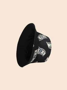 Men Banknote Print Bucket Hat - View 4