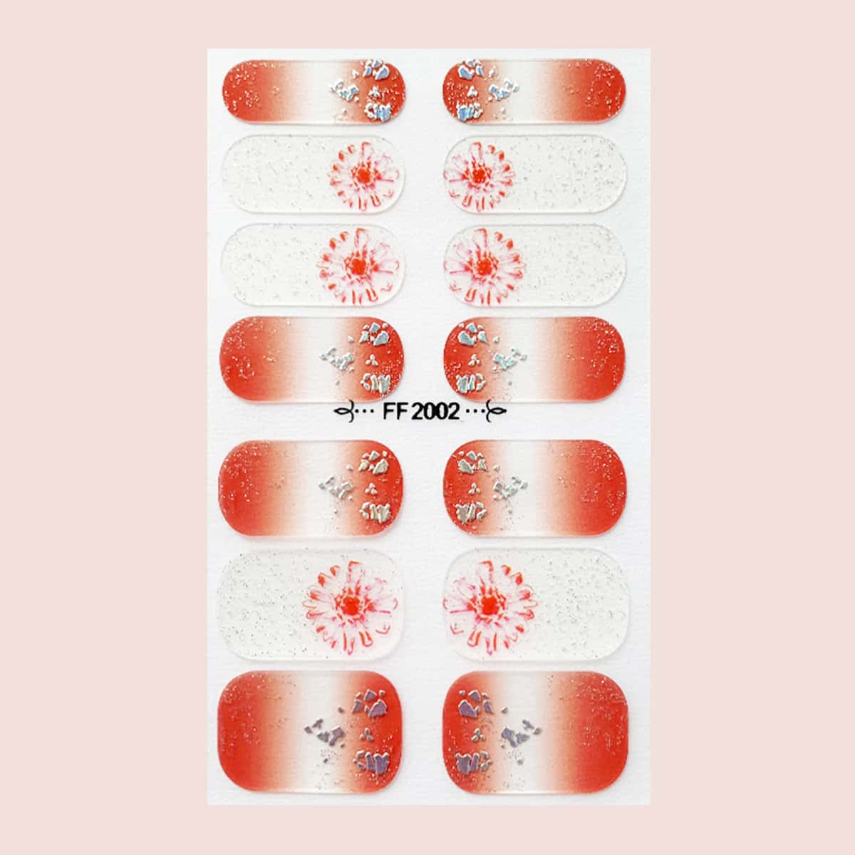 

1sheet Ombre Nail Sticker, Multicolor