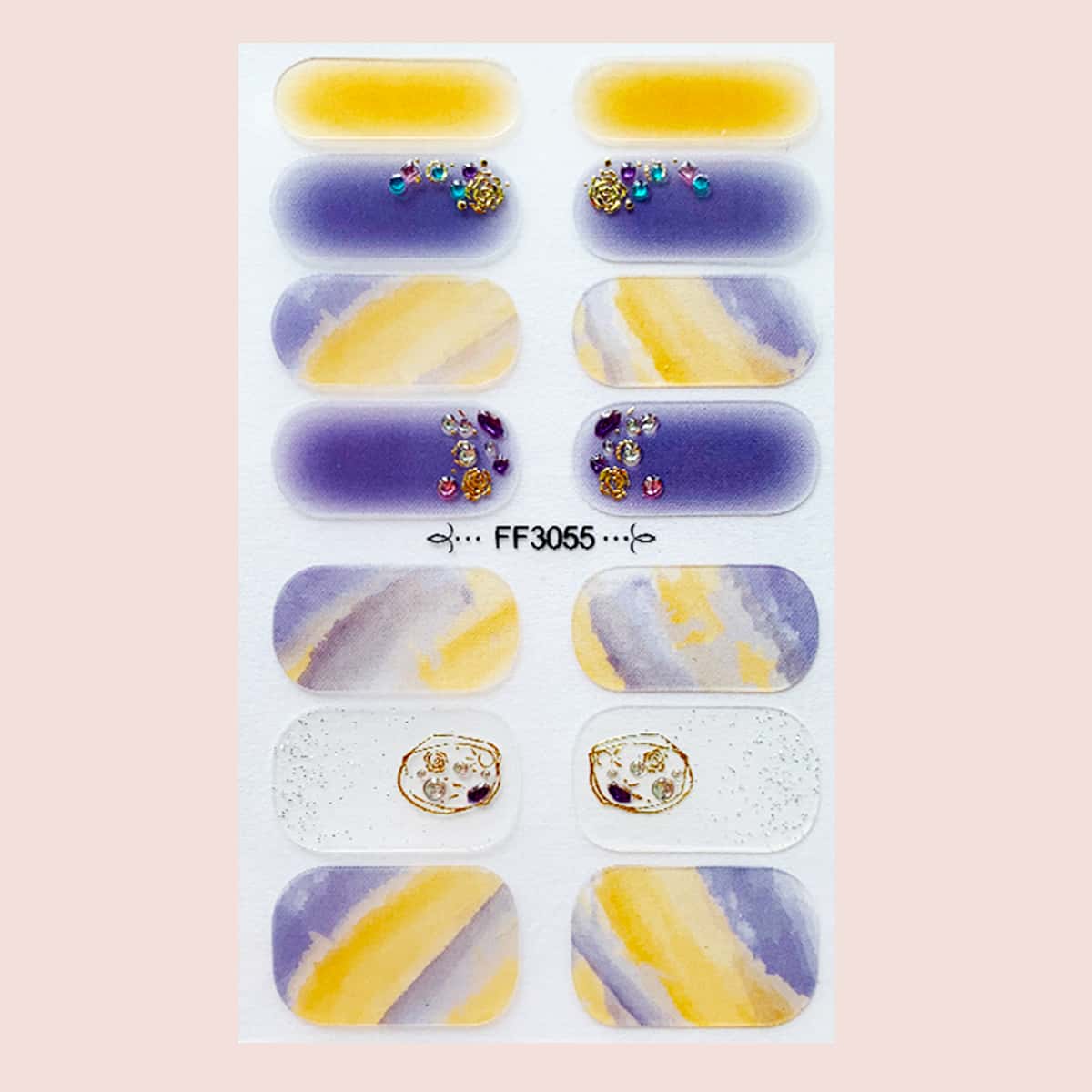 

1sheet Ombre Nail Sticker, Multicolor
