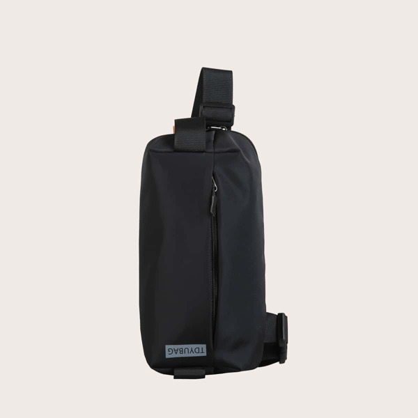 

Men Zipper Front Fanny Pack, Black