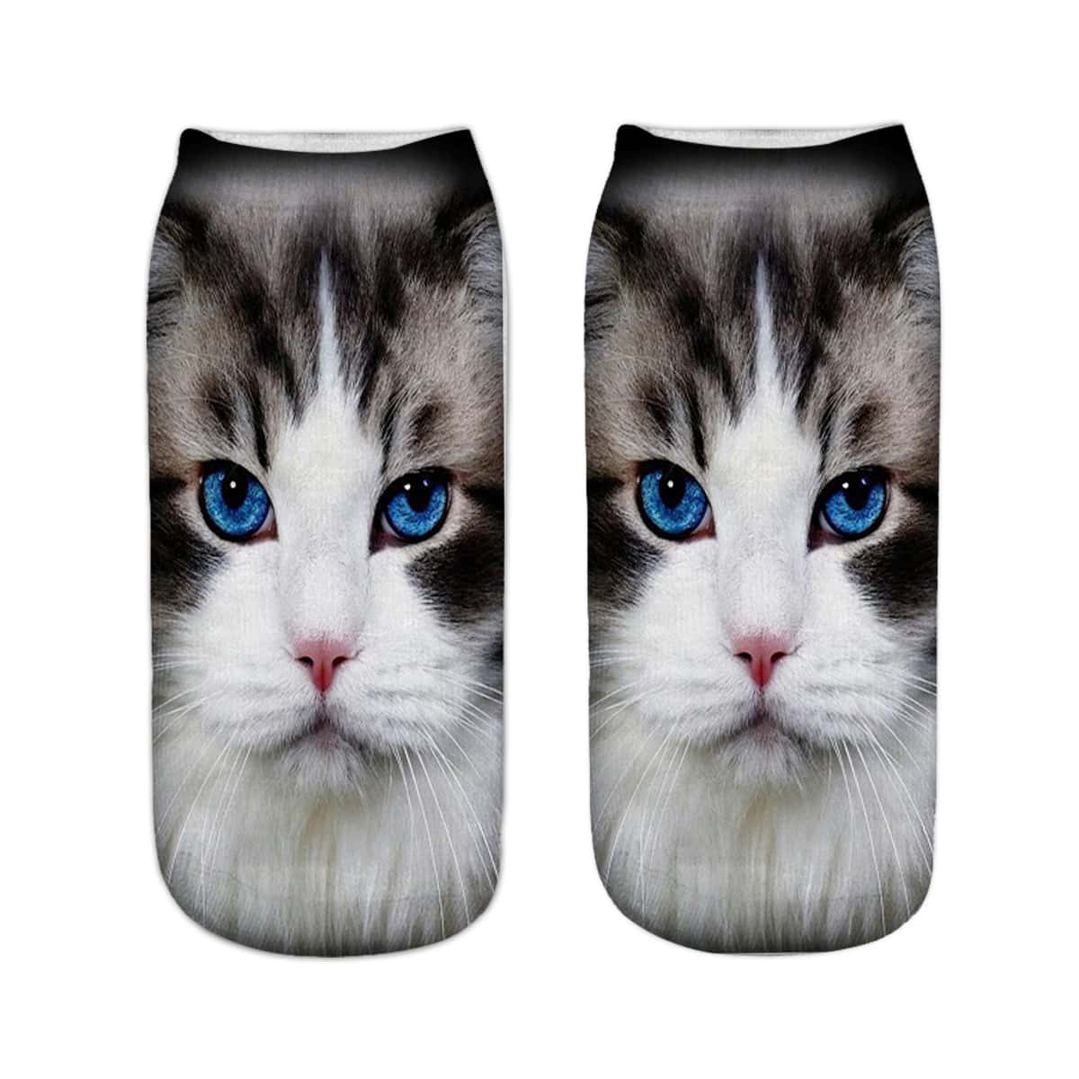 

Animal Print Ankle Socks, Multicolor