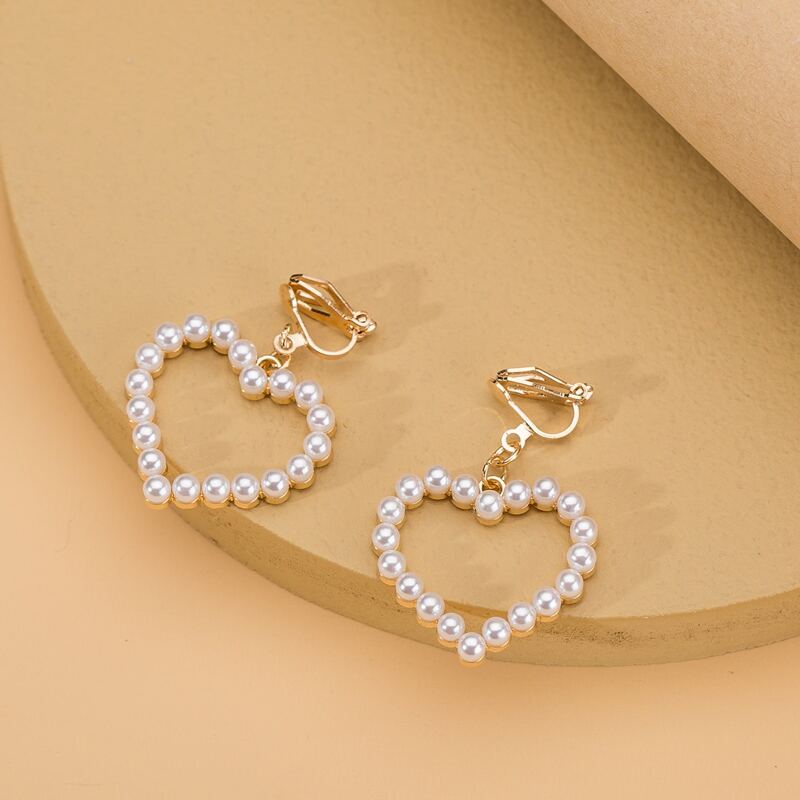 

Faux Pearl Drop Earrings, White