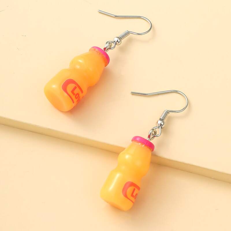 

Milk Bottle Drop Earrings, Multicolor