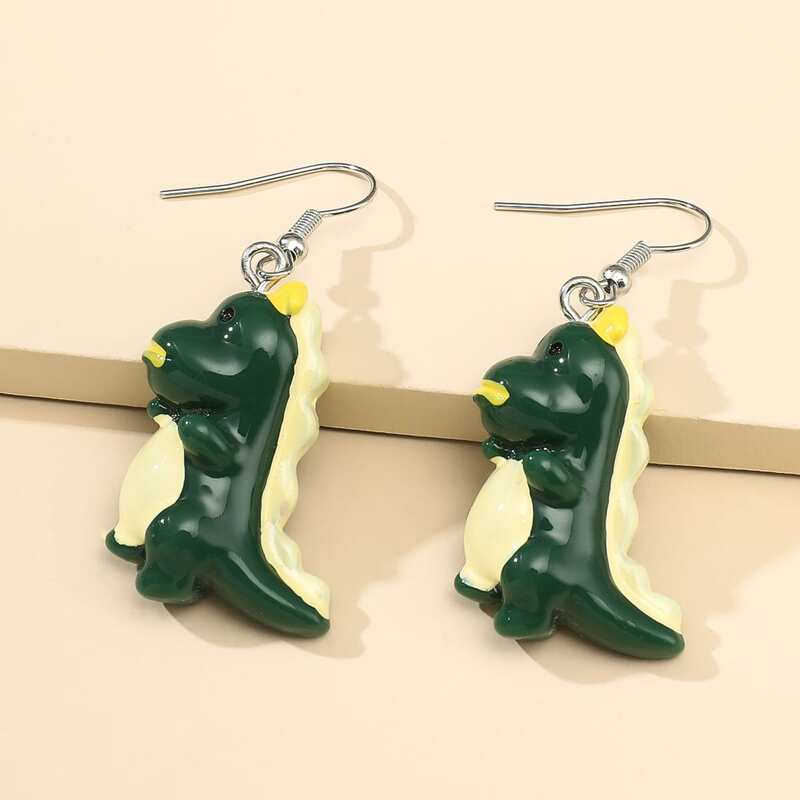

Dinosaur Drop Earrings, Multicolor