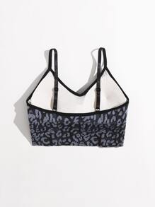 Easithlete Sujetador Deportivo De Estampado De Leopardo - Multicolor - Ver 2