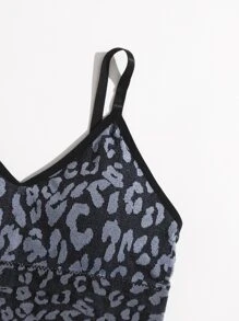 Easithlete Sujetador Deportivo De Estampado De Leopardo - Multicolor - Ver 4