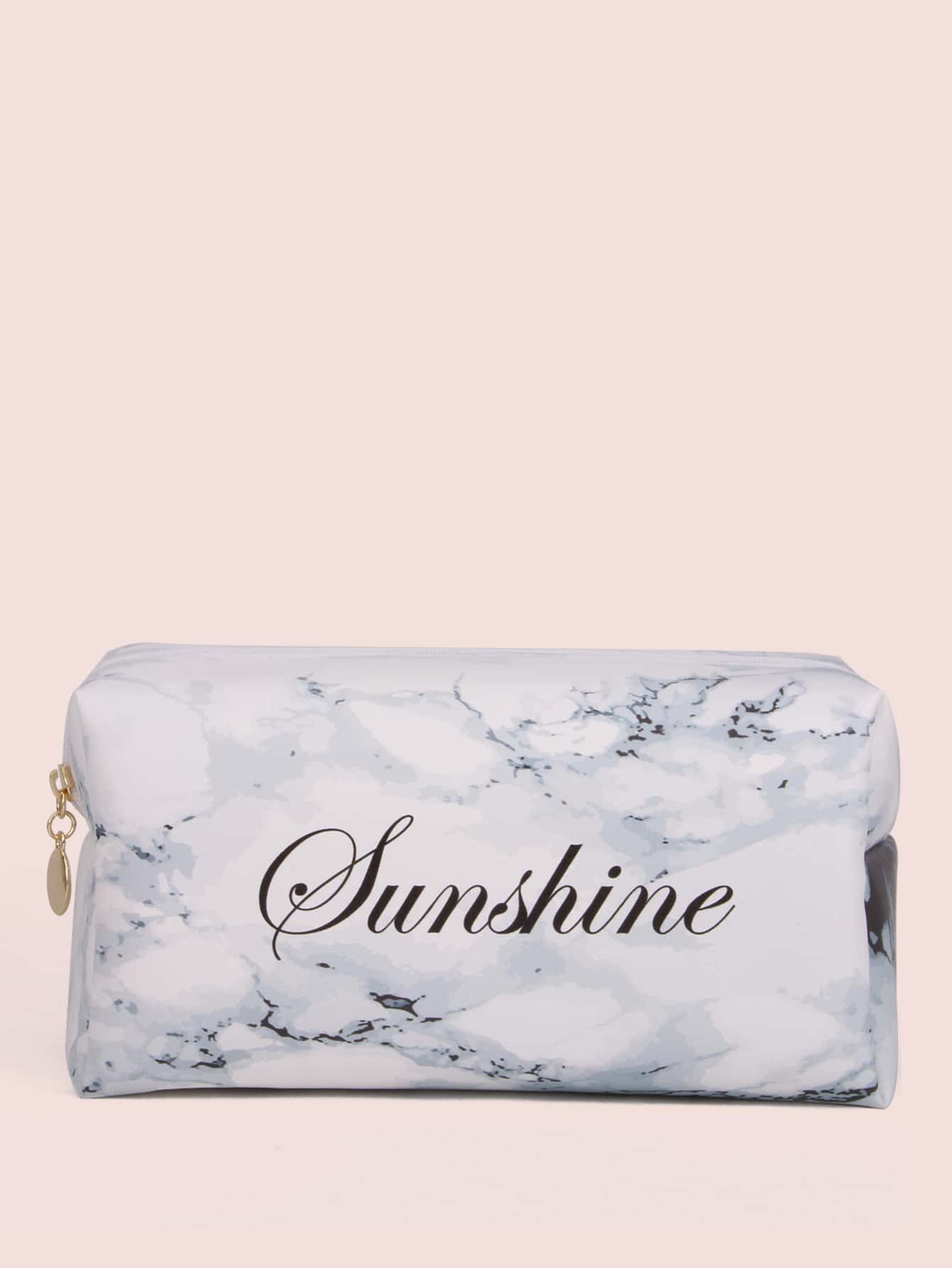 Túi đựng mỹ phẩm vuông bằng đá cẩm thạch - Nhiều màu - Xem 1