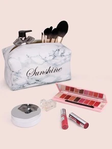 Túi đựng mỹ phẩm vuông bằng đá cẩm thạch - Nhiều màu - Xem 2