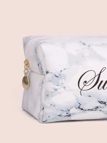 Túi đựng mỹ phẩm vuông bằng đá cẩm thạch - Nhiều màu - Xem 3