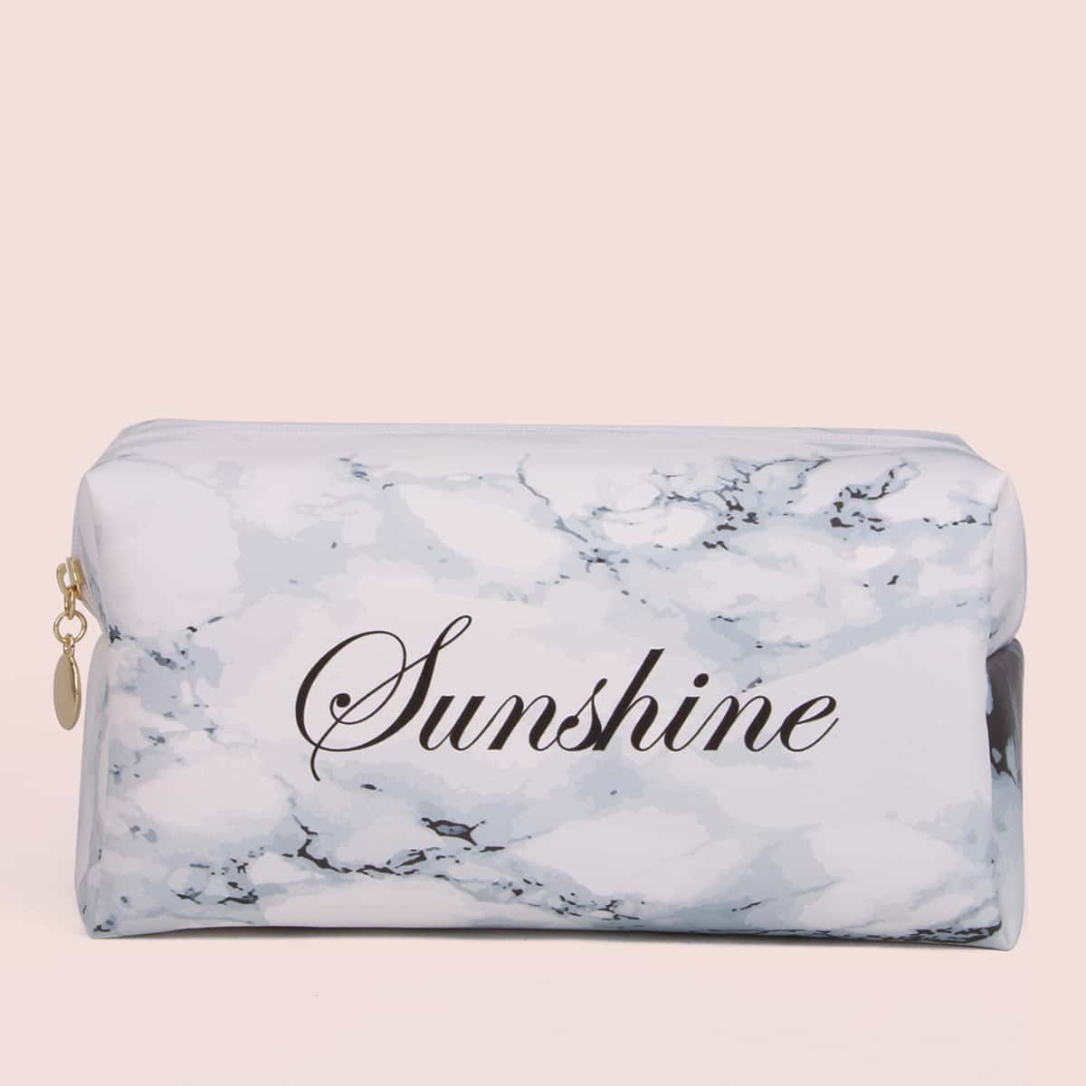 

Marble Pattern Square Makeup Bag, Multicolor