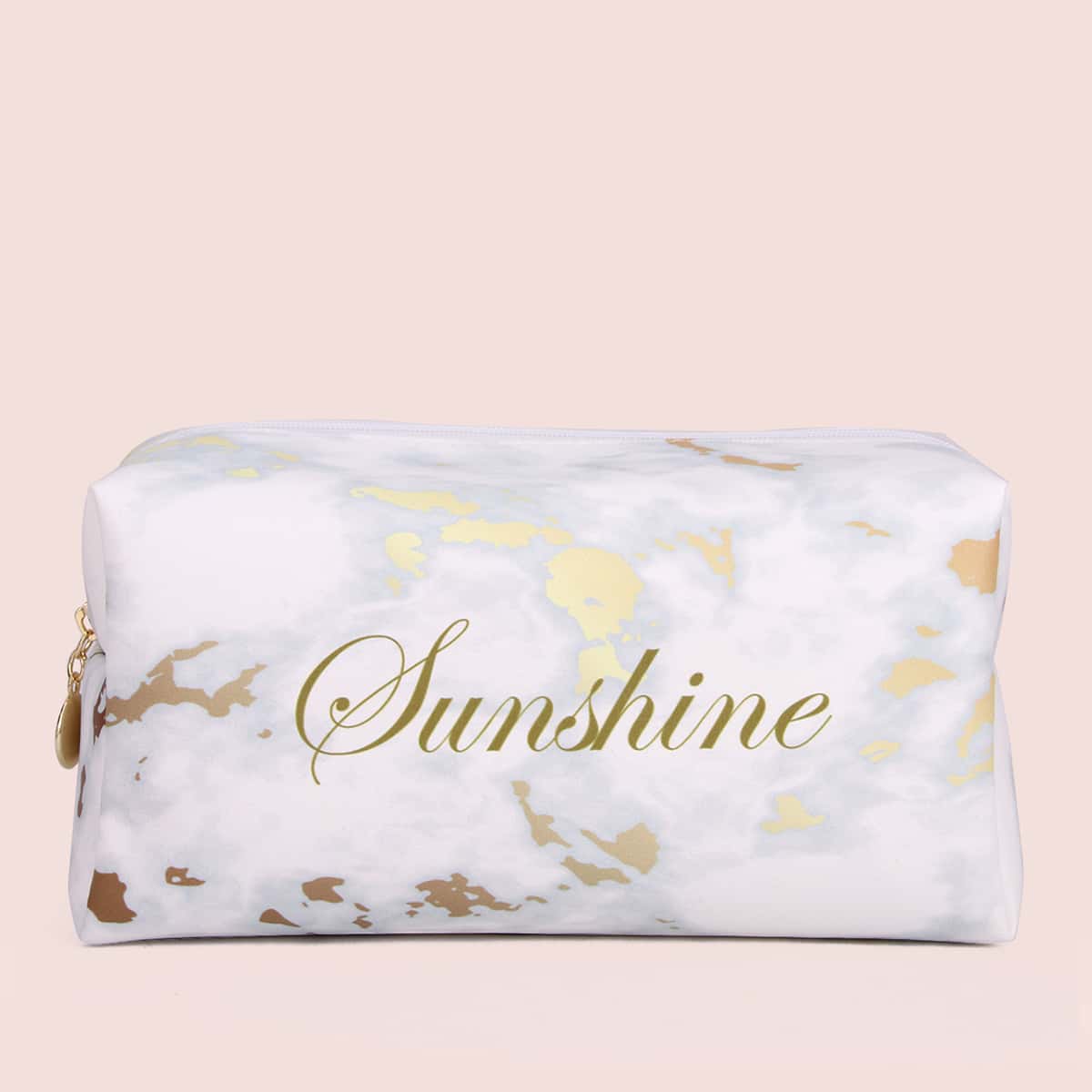 

Marble Pattern Square Makeup Bag, Multicolor