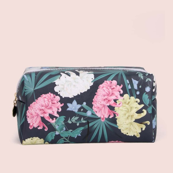 

Flower Pattern Square Makeup Bag, Multicolor