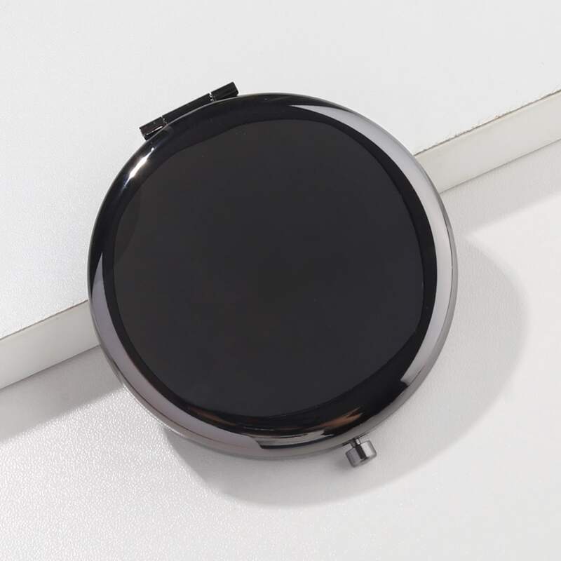 

Round Foldable Makeup Mirror, Black