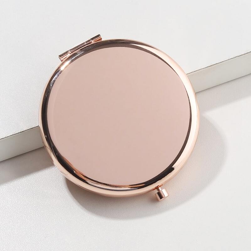 

Round Foldable Makeup Mirror, Rose gold