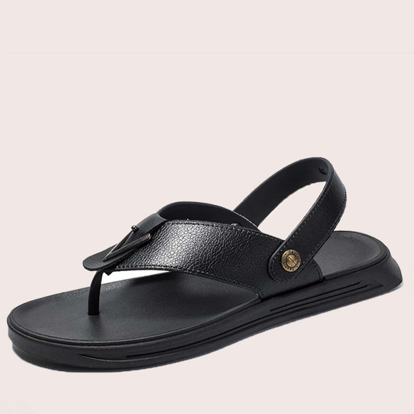 

Men Slingback Thong Sandals, Black