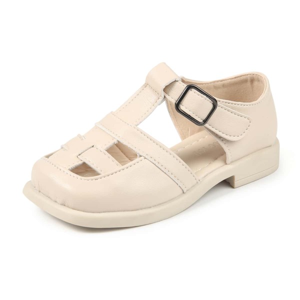 

Toddler Girls Minimalist Cut Out Flats, Beige