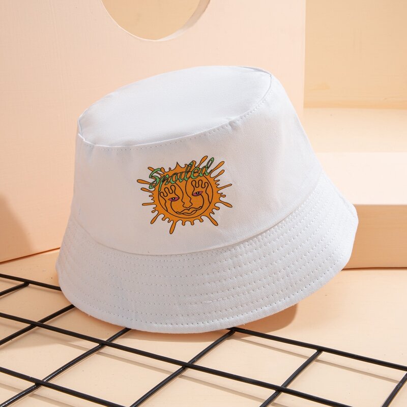 

Sun Print Bucket Hat, White