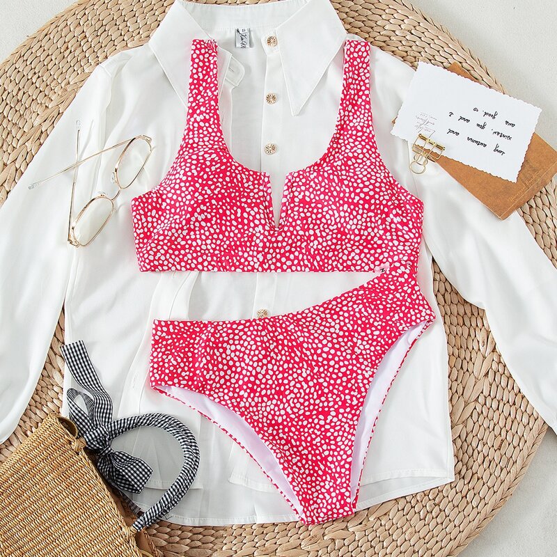 

Dalmatian V Wired Bikini Swimsuit, Pink