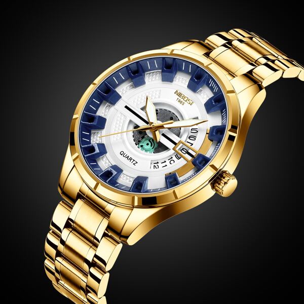 

Men Round Pointer Date Quartz Watch