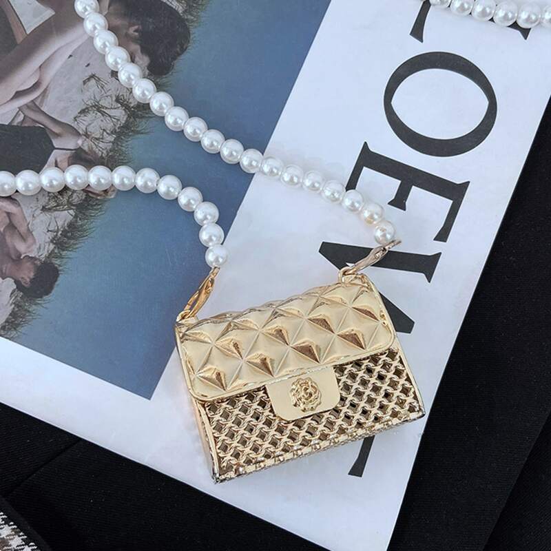

Faux Pearl Beaded Crossbody Bag, Yellow
