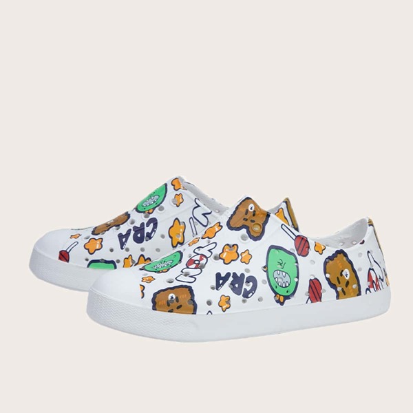 

Boys Cartoon Graphic Vented Clogs, Multicolor
