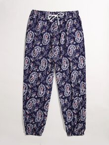 بنطلون نحيل بطباعة بلوري مقاس كبير