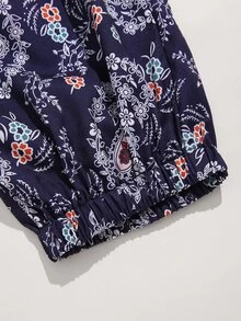 بنطلون نحيل بطباعة بلوري مقاس كبير