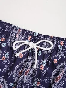 بنطلون نحيل بطباعة بلوري مقاس كبير