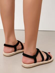 Cross Strap Slingback Sandals