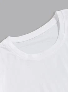 Manfinity Homme Men Curved Hem Tee